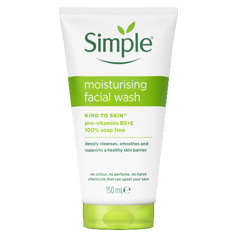 Simple moisturising facial wash