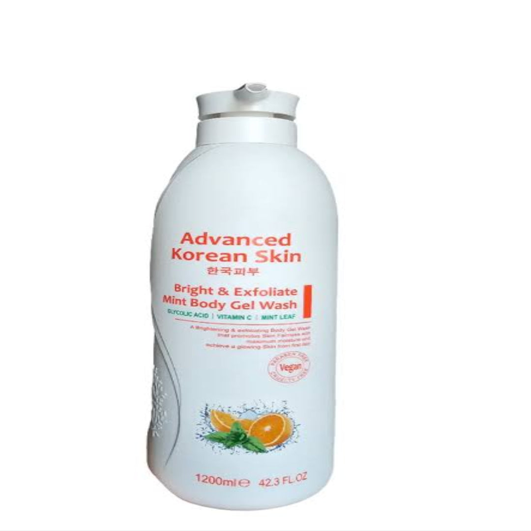 Advanced Korean skin bright & exfoliating mini body gel wash