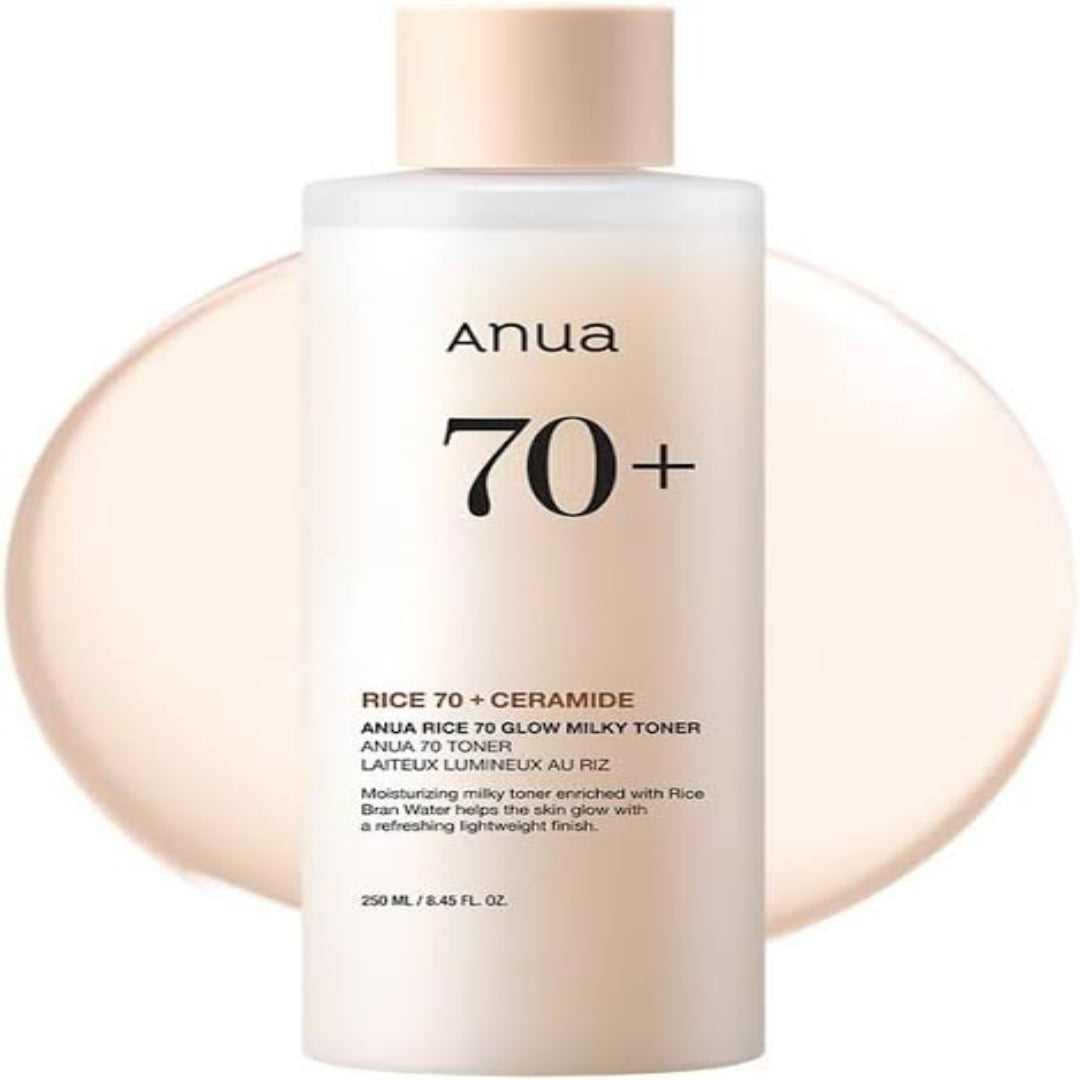 Anua rice 70% glow milky toner