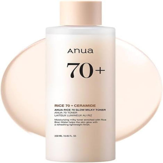 Anua rice 70% glow milky toner