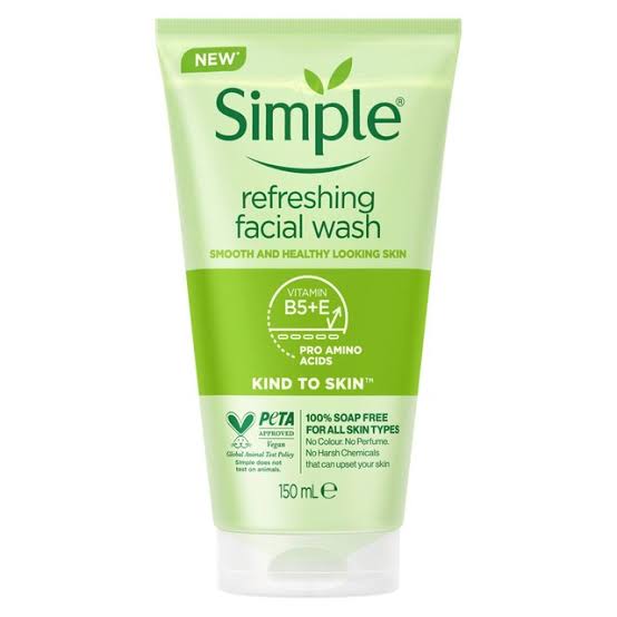 Simple refreshing facial wash